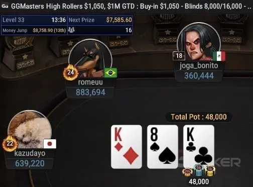 Sebastian Toro jugando en GGPoker