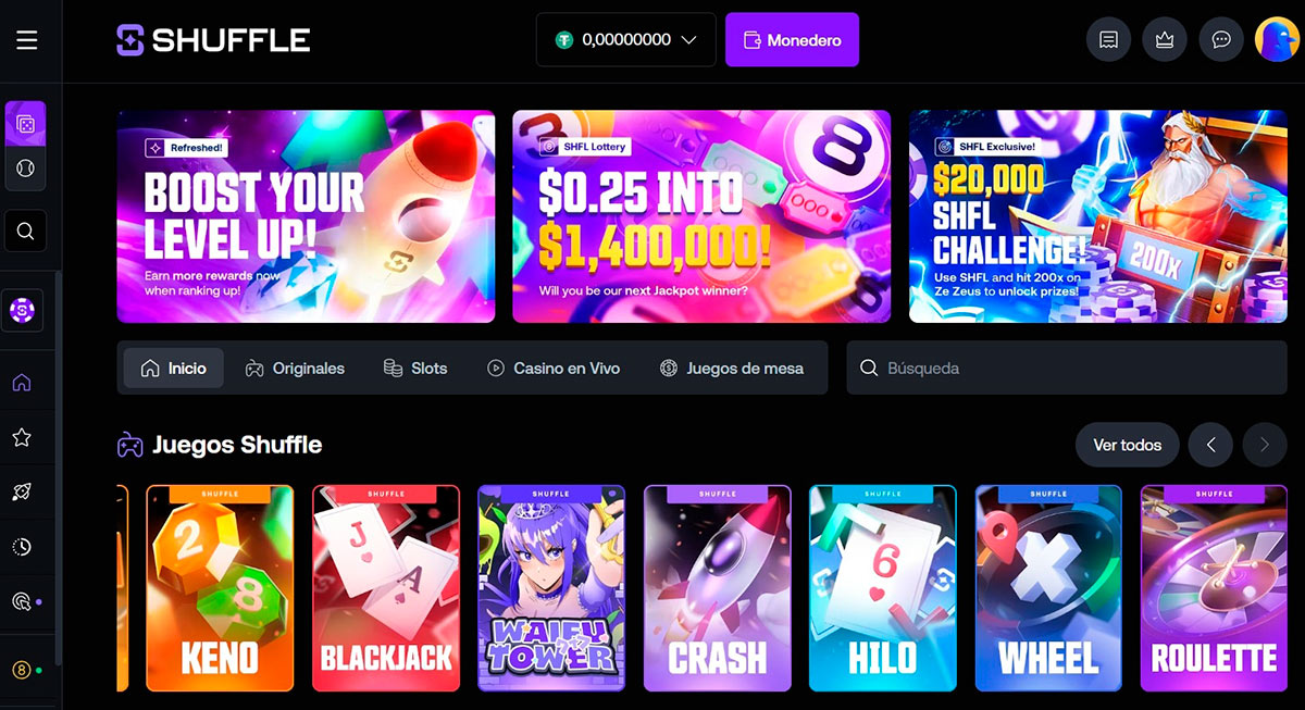 Shuffle Casino Sitio Web