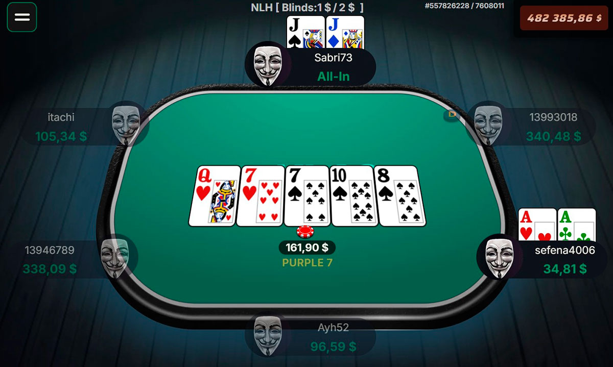 4 N Poker 6 Max Holdem Table