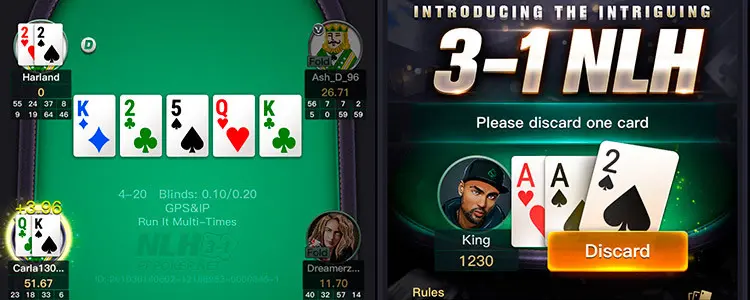 Reglas de 3-1 Hold'em en PPPoker