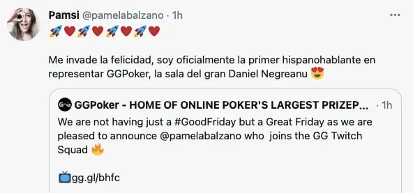 Pamela Balzano se une a GGPoker