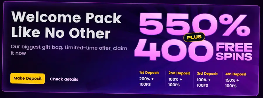 Welcome Pack I Wild Casino