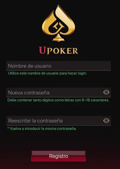 Nueva cuenta Upoker