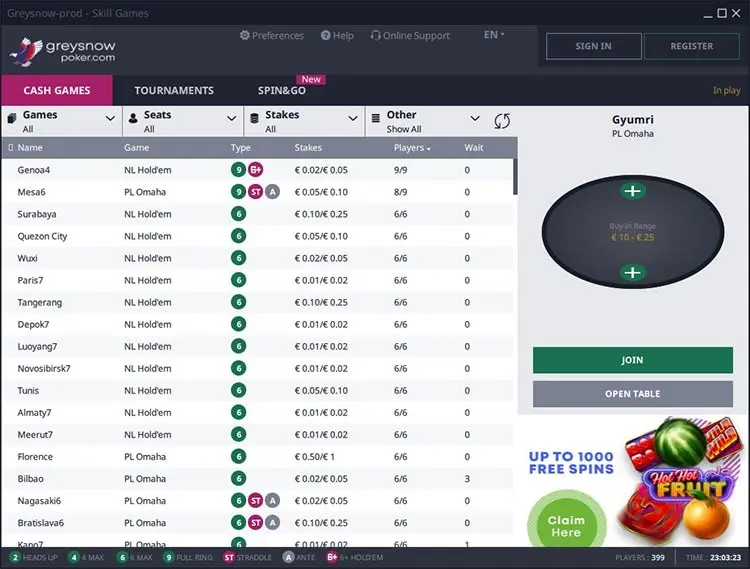 Grey Show Poker клиент