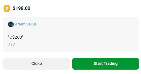 Escrow Trade Start Trading