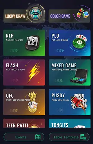 Pppoker Games Selection