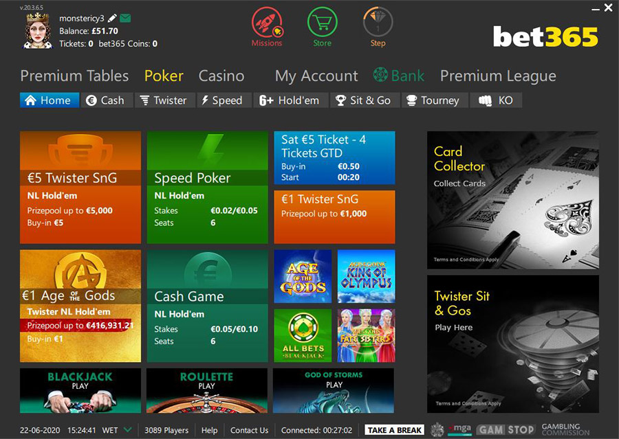 Bet365 Poker Main Lobby Lat