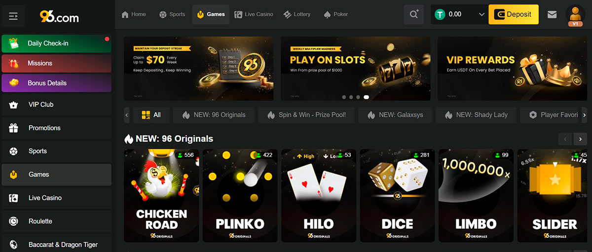 69 Casino Usability and Interface