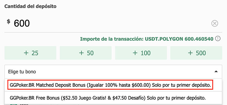 Elegir un bono de bienvenida en GGPoker