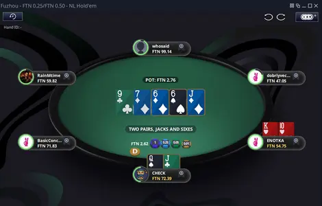 Vbet Ftn Poker Holdem Table