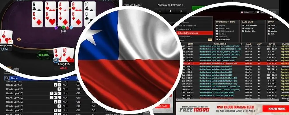 Mejores salas de póker para Chile 2023
