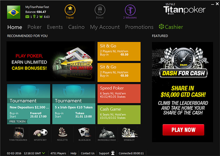 Titan Poker Main Lobby Lat