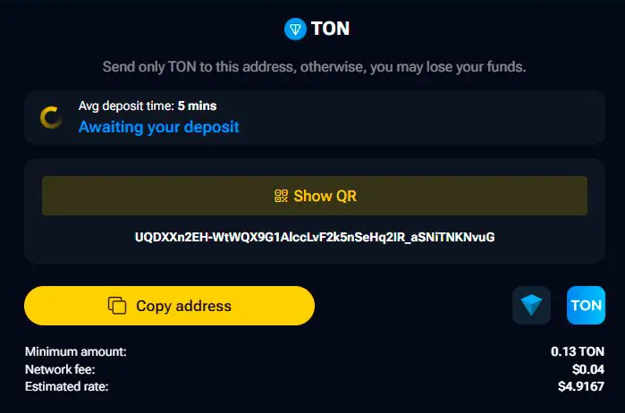 Ton Poker депозит