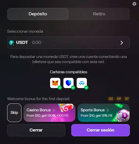 Deposito Dexsport Casino