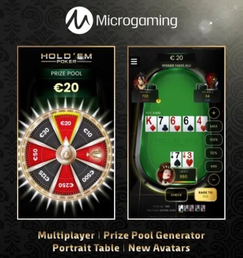 Características de Hold'em Poker de Microgaming