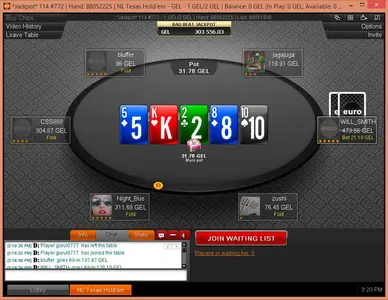 Europe Bet Poker Table Ru