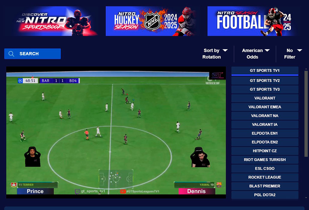 Nitrobetting Sports Live