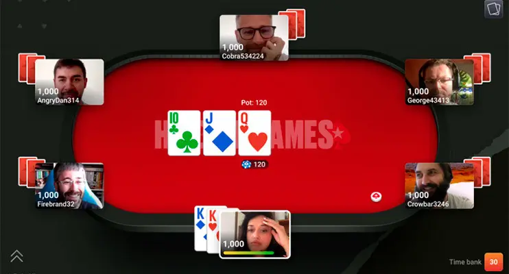 Videochat tables at PokerStars Home Games