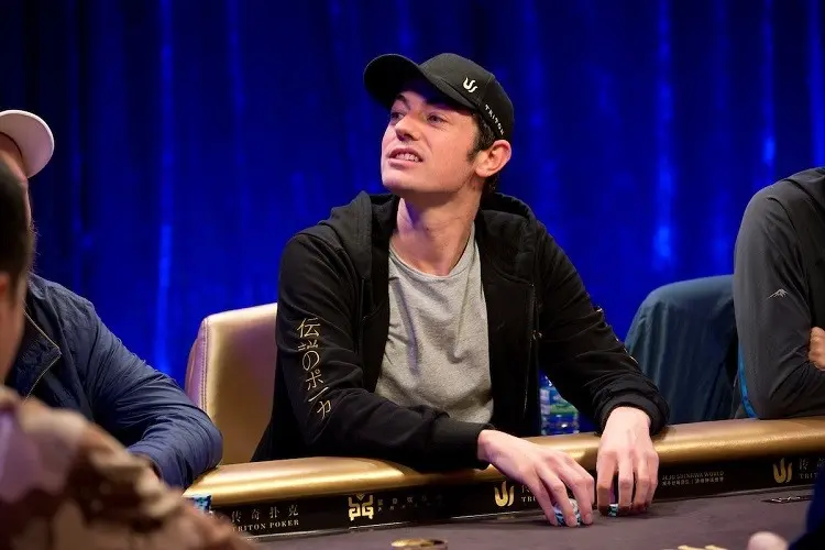 Tom Dwan playing in one of the Triton high rollers.