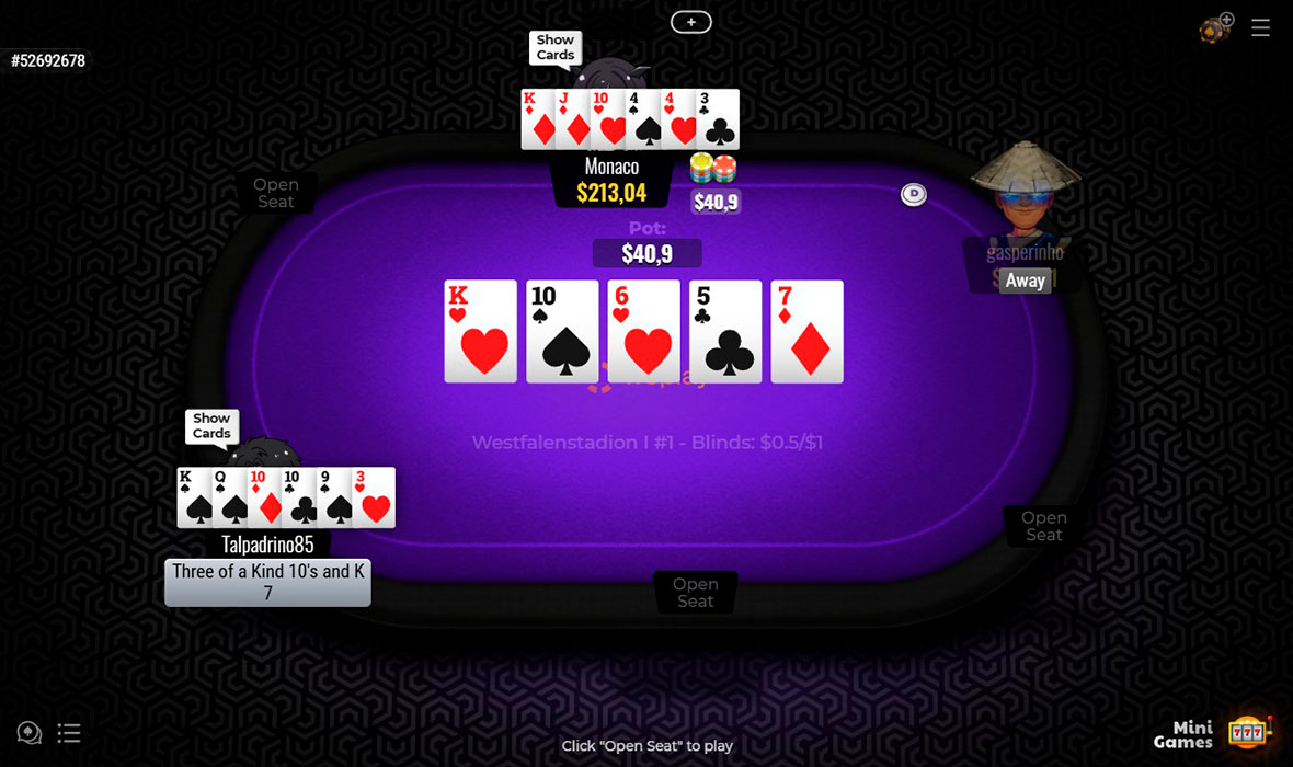We Play Poker Plo6 Table