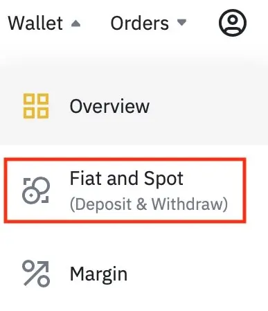 Binance Fiat Spot account