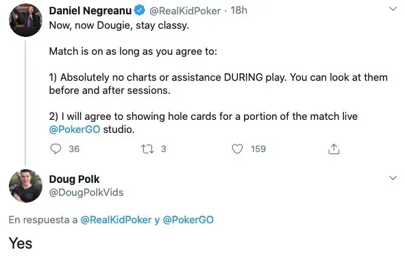 Doug Polk and Daniel Negreanu agree on conditions