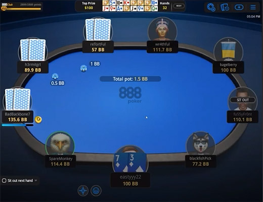 888poker New Table