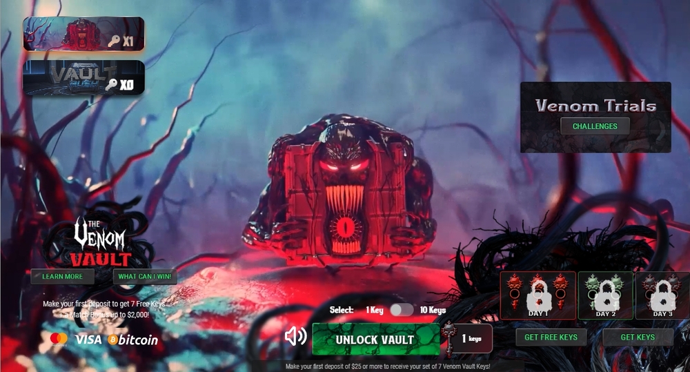 Venom Vault Lobby Acr Poker
