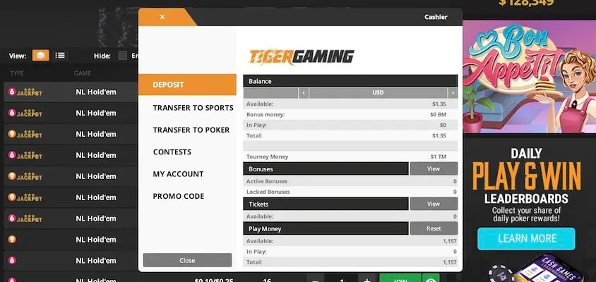 Tiger Gaming Withdrawal Guide