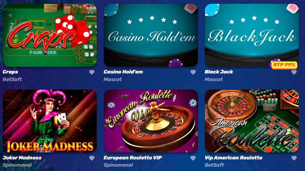 Gamblezen Casino Table Games