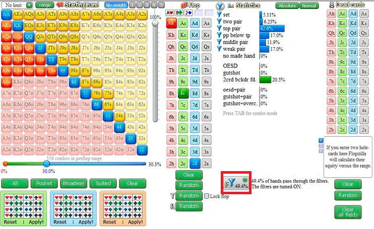 Пример визуализиции расчета во флопзилле