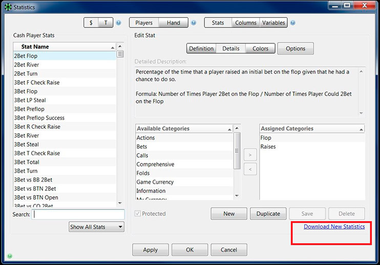 Poker Tracker 4 How to Add Stats