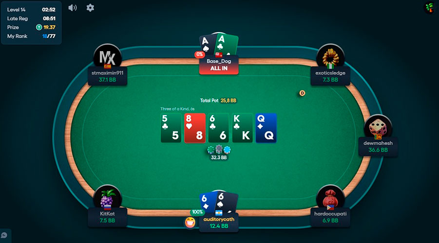 Base Poker Tournament Table