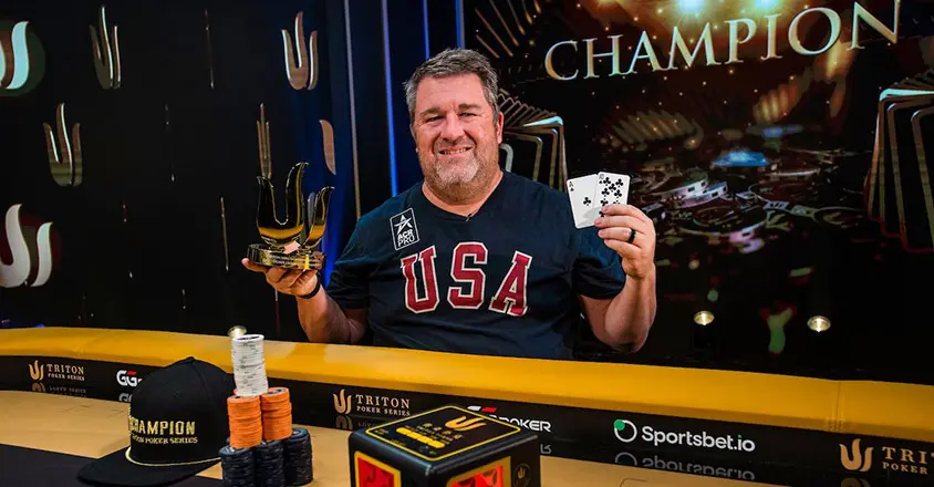 Chris Moneymaker Wins Gg Million S Live Triton Poker Super High Roller Series Montenegro