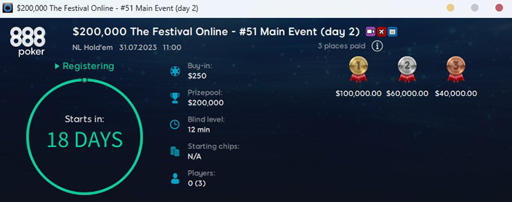 The Festival Online Main Event 2023