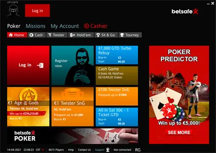 Betsafe Poker Main Lobby Ru