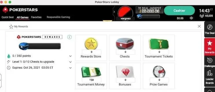 pokerstars rewards