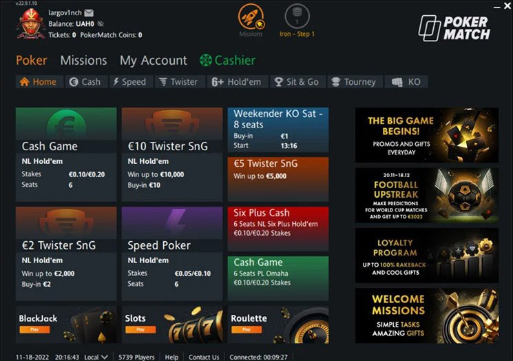 Poker Match Main Lobby Ru