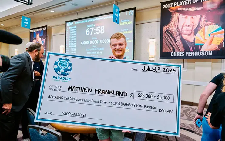 Matthew Frankland Bubble Boy Me Wsop 2025