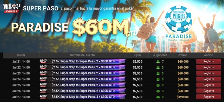 Super Paso Wsop Express Gg Poker