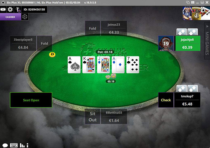 Betfair Poker Shortdeck Table Lat
