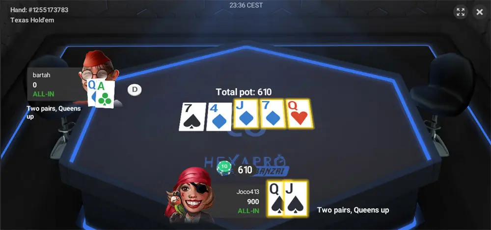 hexapro banzai на Unibet Poker