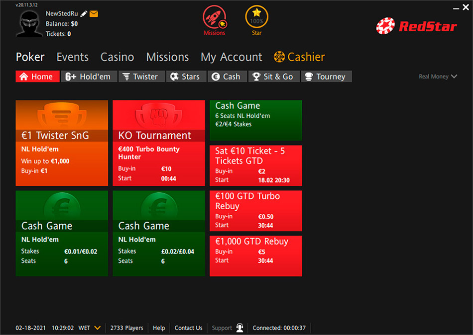 Red Star Poker Home Lobby En