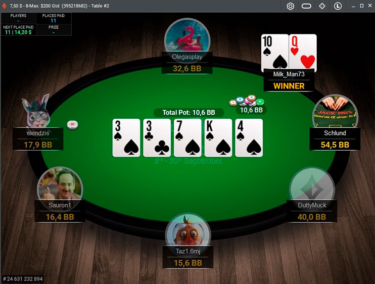 Optibet Poker 8 Max стол