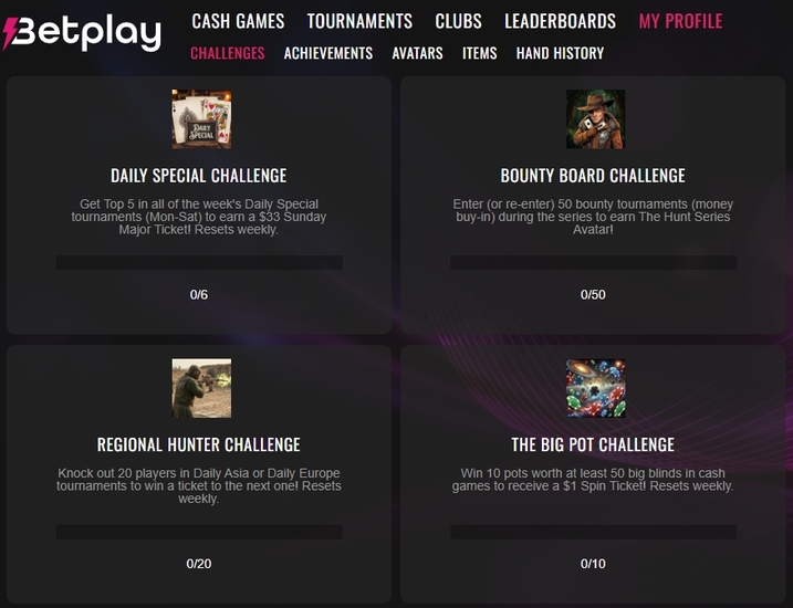 Betplay Poker Challenges