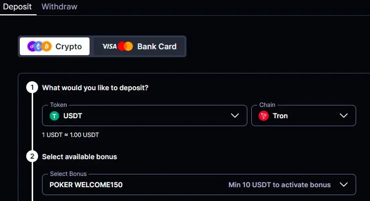 Coinpoker Select Bonus First Deposit