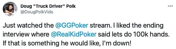 Doug Polk accepts playing 100k hands with Daniel