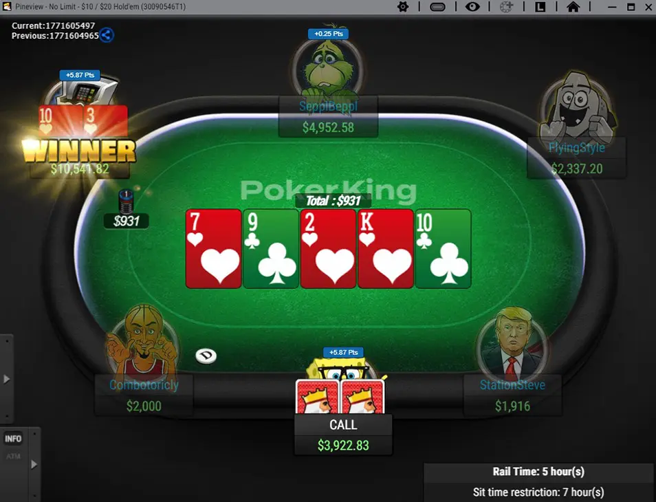 Poker King New Nlh 6 Max Table