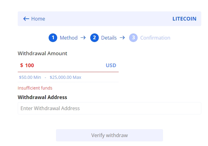 Acr Poker Withdraw Enter Amount Address Verify