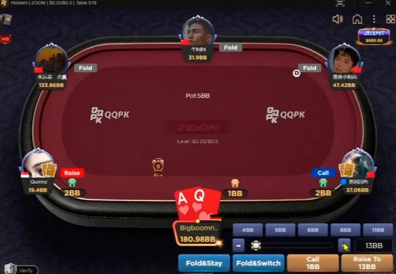 QQPK Zoom Poker